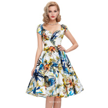 2016 BP Stock Cap Sleeve V-Neck 10 Patterns Cotton 50s Retro Vintage Pinup Dress BP000001-9